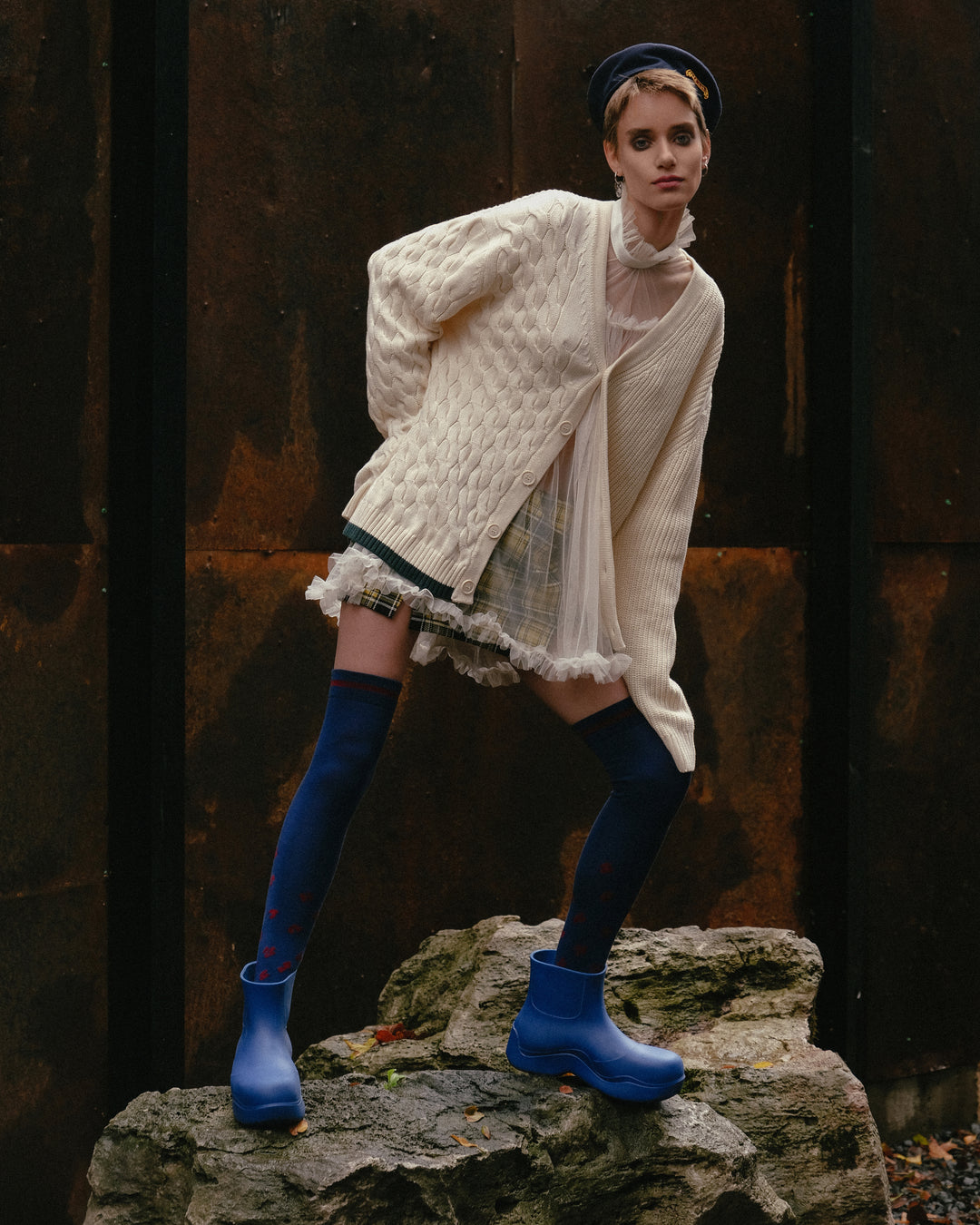 Високі гольфи Shur Shur Blue Cherry