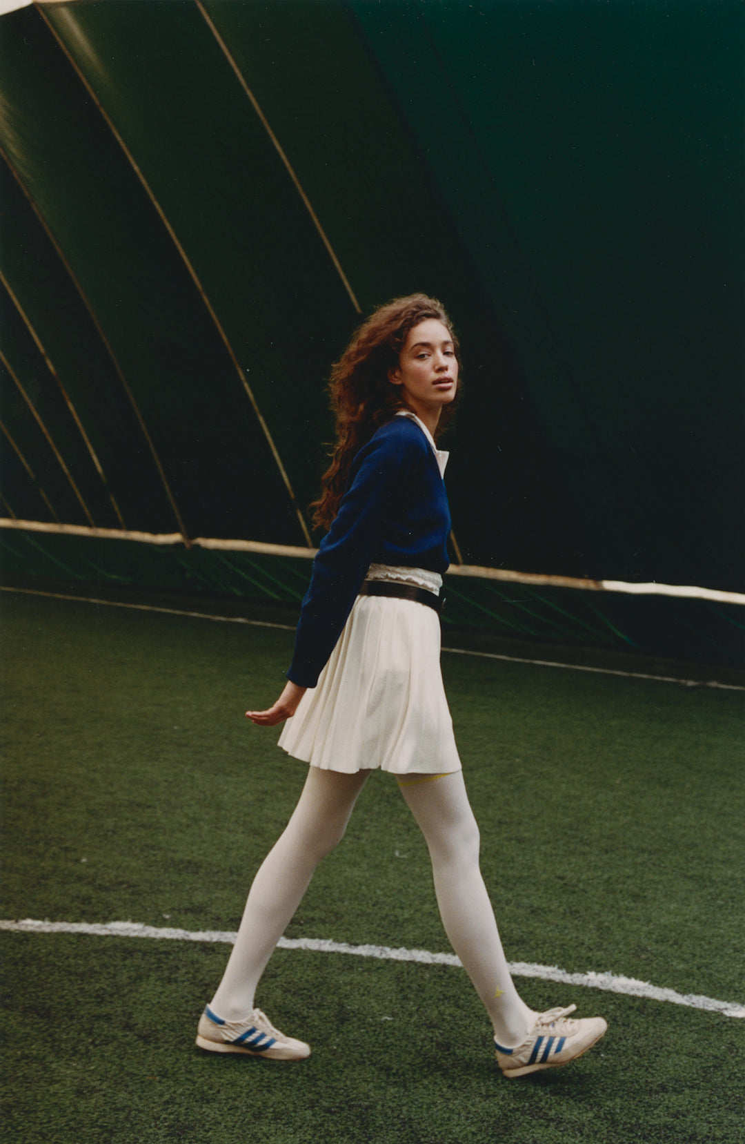 Панчохи Rib White Acid